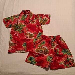Rima boys size 5/6 beach boys short set size Large